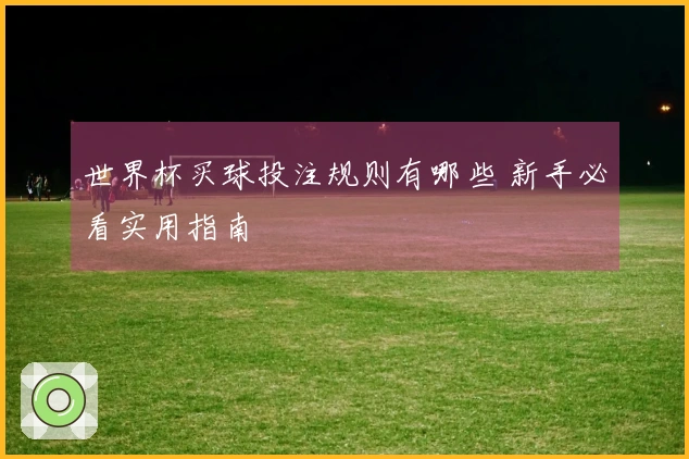 世界杯买球投注规则有哪些 新手必看实用指南